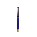 Premium business metal gel pen in navy blue with elegant gold trim and clip - 0.5mm / Purple Barrel With Gold Clip