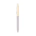 Professional Morandi retractable gel pen in lavender and cream tones with a rose gold clip - Single Pen (Metal Black Ink) / 0.5mm / Contrast Taro Purple