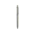 Professional retractable gel pen with matte metallic silver finish and U-shaped clip. - Metal Tip/Black Ink / Silver