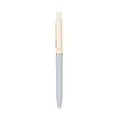 Retractable Morandi gel pen in light blue and cream colors with rose gold clip detail - Single Pen (Metal Black Ink) / 0.5mm / Contrast Sky Blue