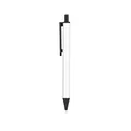 Elegante wit-zwarte intrekbare gelpen voor kantoorgebruik - Witte Houder Zwarte Inkt / 0.5mm