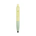 Mini penna gel a scatto in giallo pastello e verde menta, ideale per il formato tascabile - A forma di proiettile / Blocco di Colore Giallo-Verde