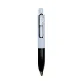 Mini penna gel a scatto in bianco e nero con design minimalista per scrittura fluida - A forma di proiettile / Contrasto Blu e Nero