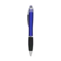 Creative blue and black LED stylus ballpoint pen with capacitive touch screen tip - 1.0mm / Blue