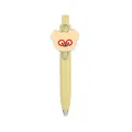 Mini chubby gel pen in creamy yellow with cute cartoon bear charm for office and school - Brown Puppy / 0.5mm