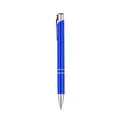 Elegante penna a sfera in metallo blu con dettagli cromati per uso professionale. - Inchiostro Nero 1.0mm / Blu