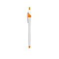 Bolígrafo retráctil blanco sencillo con detalles naranja para oficina y escuela, útil - Acentos Naranjas Tinta Negra (542) / Blanco (Acentos Naranjas)