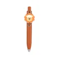Cute orange mini gel pen with cartoon lion acrylic clip for portable writing tasks. - Lion / 0.5mm