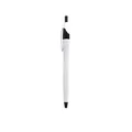 Bolígrafo retráctil minimalista con cuerpo blanco y detalles negros para uso de oficina - Acentos Negros Tinta Negra (542) / Blanco (Acentos Negros)