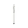 Minimalist white retractable gel pen featuring a unique paper clip style metal clip - Single Gel Pen / 0.5mm / White