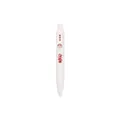 Mini penna gel bianca portatile a scatto con un design creativo di testi rossi - Bianco Perla (Win-by-Lying) / Punta a Sfera 0.5mm Inchiostro Nero