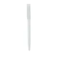 Minimalist white ballpoint pen with square clip ideal for corporate promotional gift branding - White Ballpoint Pen