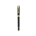 Elegant black metal rollerball pen with gold accents for professional business office use - 0.5mm / Black
