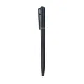 Sophisticated sleek matte black twist ballpoint pen with elegant gold accent ring detail - 1.0mm Bullet Tip / Black