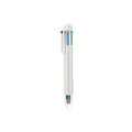 Penna a sfera a scatto bianca a 6 colori versatile per la cancelleria per ufficio - Punta a Proiettile 1.0mm / Bianco