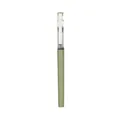 Minimalistischer olivgrüner Tintenroller mit transparenter Kappe und Silberclip - 0.5mm / Matt Avocadogrün