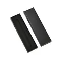 Elegant black cardboard pen gift box with custom foam insert for stationery storage - 180*50mm (With Sponge Lining) / Glory Black