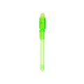 Green UV invisible ink magic pen with integrated LED light for secret writing and fun - Green
