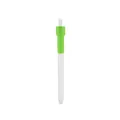 Professional white and green retractable ballpoint pen for business office stationery - 1.0mm Ballpoint Refill / Green Clip (530二维码)
