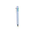 Penna a sfera a scatto professionale azzurra a 6 colori per ufficio e cancelleria scolastica. - Punta a Proiettile 1.0mm / Blu