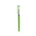 Penna roller professionale verde chiaro con cappuccio trasparente e punta ad ago per ufficio - Inchiostro Nero / 0.5mm / Verde