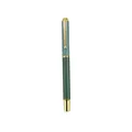 Eleganter dunkelgrüner Business-Füllfederhalter aus Metall mit luxuriöser Goldverzierung - Frischgrüner Schaft Gelschreiber (2018) / 0.5mm