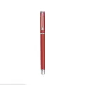 Premium sleek red metallic executive ballpoint pen featuring polished silver accents - Hollow-out Style (1902-Silver Clip) / Red