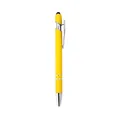 Bolígrafo de metal amarillo con punta de lápiz óptico para pantallas táctiles móviles - 1.0mm / Amarillo