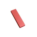 Eleganter roter strukturierter rechteckiger Geschenkkarton für eine einzelne Stiftpackung - 180x55mm / Schwammfutter / Rot