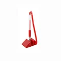 Rode bureaupen met spiraalvormig beveiligingskoord en voet voor receptiebalies - Rode Pen Rode Inkt / 0.5mm / Rood