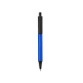 Sleek blue metallic retractable ballpoint pen for professional business office use - Steady Blue Style / 0.5mm Pen Point