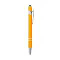 Elegante bolígrafo de metal naranja con punta de lápiz óptico para pantallas táctiles - 1.0mm / Naranja