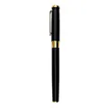 Penna professionale in metallo nero con eleganti dettagli dorati per ufficio e affari - Punta della penna da 0,5 mm / Nero