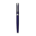Penna business in metallo blu navy di alta qualità con finiture in argento - Punta della penna da 0,5 mm / Blu zaffiro