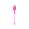 Magic UV invisible ink pen featuring an integrated LED light in translucent pink finish - Rose Red