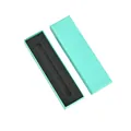 Elegant turquoise pen gift box with black foam insert and two-piece lid storage - 180*50mm (With Sponge Lining) / Milky Green
