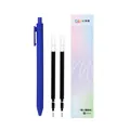 Set penne gel blu con 2 ricariche inchiostro nero e confezione sfumata estetica. 0.5mm - 1 Penna + 2 Ricariche (Punta Standard) / Rosso