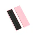 Elegant pink stationery gift box with black foam insert for pen packaging and storage - 180*50mm (With Sponge Lining) / Millennial Pink