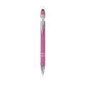 Premium pink metal ballpoint pen with integrated stylus tip for touch screen use - 1.0mm / Rose Red