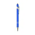 Professional blue metal retractable ballpoint pen with integrated touch screen stylus tip - 1.0mm / Blue