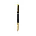 Elegant high-end black and gold metal rollerball pen featuring a dragon head clip design - Black Ink 0.5mm / Honor Black