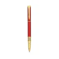 Elegant premium red and gold metal rollerball pen with dragon clip for business gifts - Black Ink 0.5mm / China Red