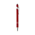 Red metal ballpoint pen with click mechanism and stylus tip for touch screens - 1.0mm / Burgundy