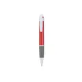 Retractable red and white ballpoint pen with 0.7mm bullet tip and grey comfort grip - Standard Retractable / Red