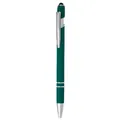 Premium forest green metal retractable ballpoint pen featuring a touch screen stylus tip - 1.0mm / Dark Green