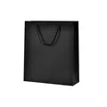 Minimalist matte black paper gift bag with matching braided rope handles for high-end gifting - Gift Bag / Black Gift Bag