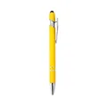 Professional yellow metal stylus ballpoint pen for touch screens and smooth writing - 1.0mm / Yellow