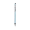 Premium light blue metal stylus ballpoint pen with sleek silver clip for business use - 1.0mm / Morandi Milk Blue