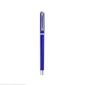 Premium classic blue metal business pen with elegant silver clip for professional office use - Hollow-out Style (1902-Silver Clip) / Sapphire Blue