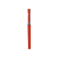 Penna roller professionale a inchiostro liquido rosso con tappo trasparente e clip - Corpo Rosso Inchiostro Nero / 0.5mm / Rosso